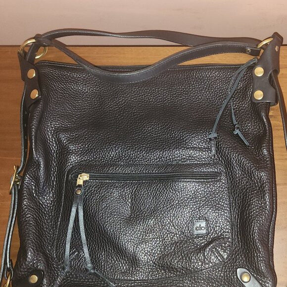 JMB Villa Sak Black Pebbled Leather Backpack & Shoulder Bag – Hardly Used! - Picture 9 of 9